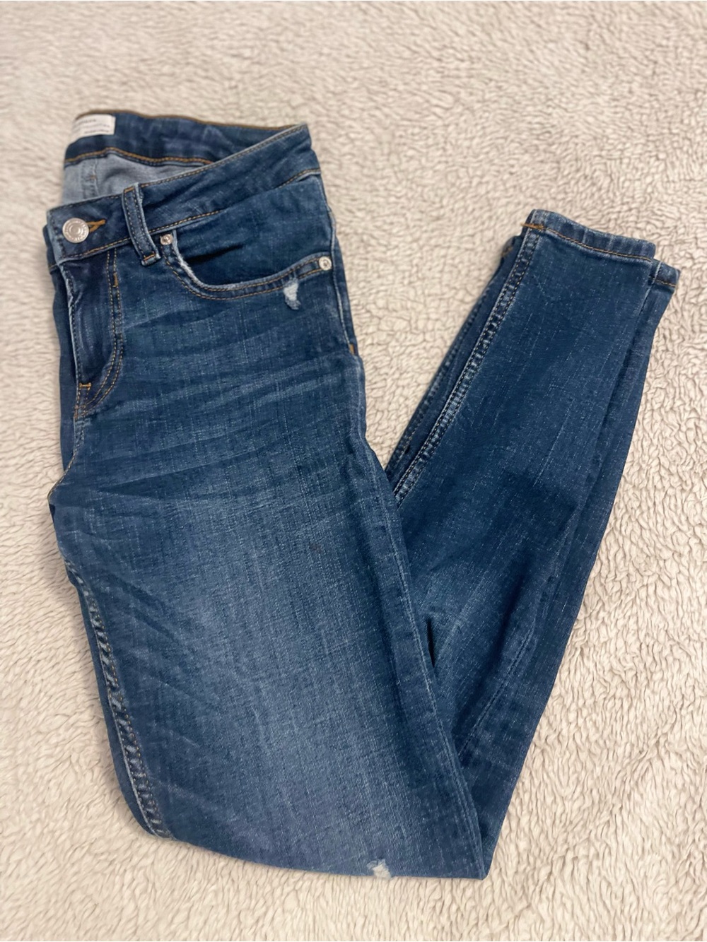 Zara Women’s Dark Blue Stretch Skinny Jeans